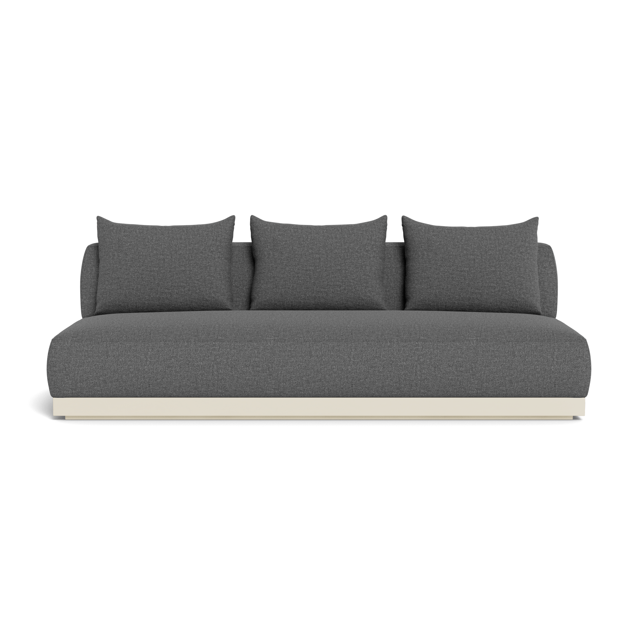 Amalfi 3-Seat Armless Sofa - Modern Sectional Couch for Small Spaces | Perfect for Apartments, Living Rooms & Office Lounges