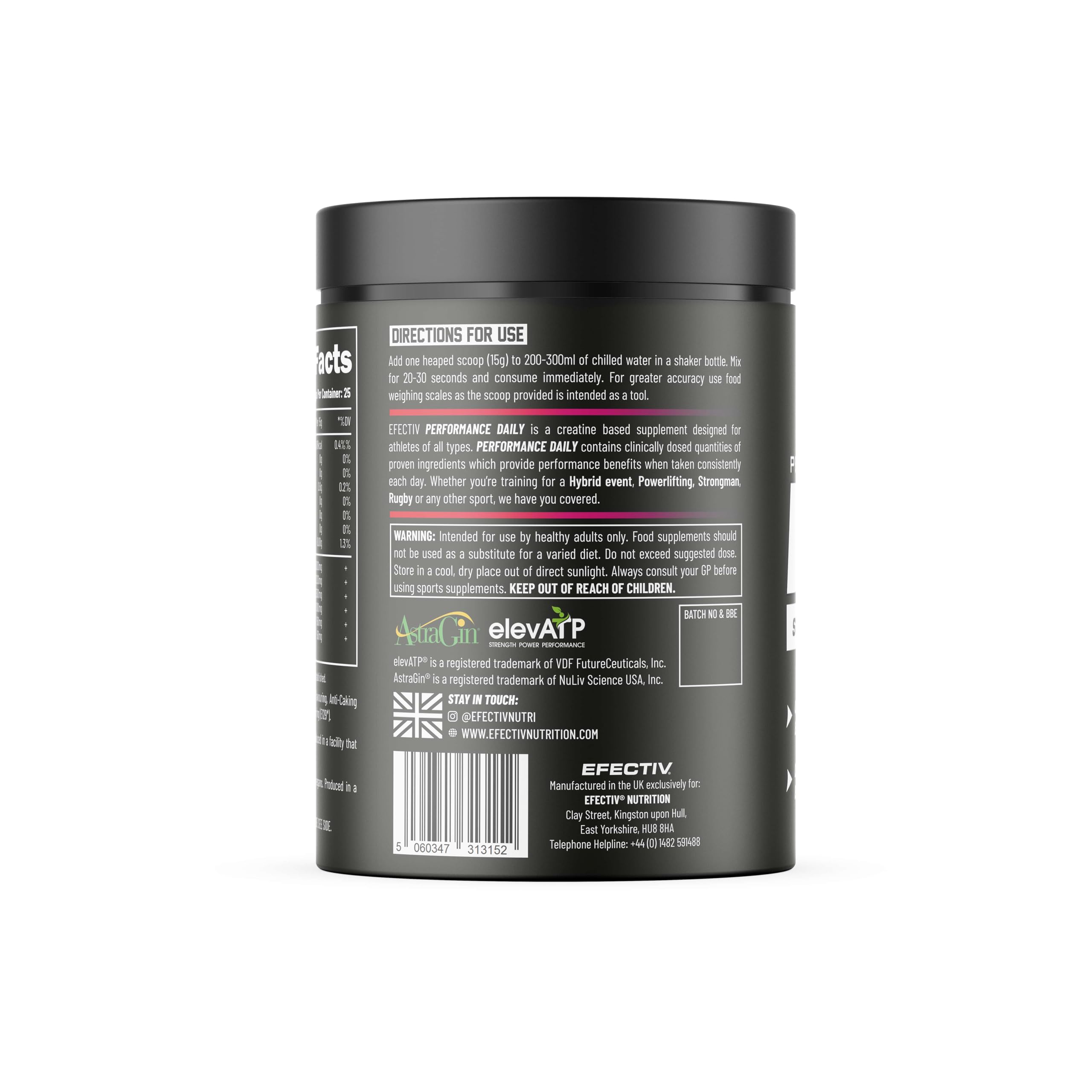 Efectiv Nutrition Performance Daily - Strawberry Watermelon Flavor Protein Powder 375g | Pre-Workout & Post-Workout Recovery Supplement for Athletes & Fitness Enthusiasts