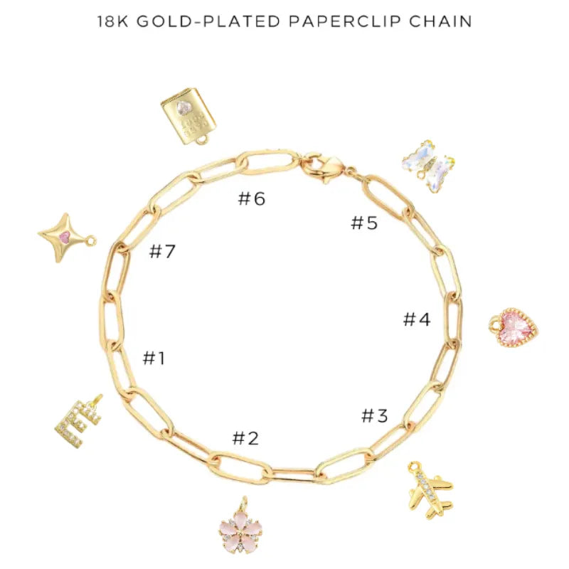 Elegant Charm Bracelet with Assorted Charms - Perfect for Gifts, Parties & Everyday Wear | $46.00