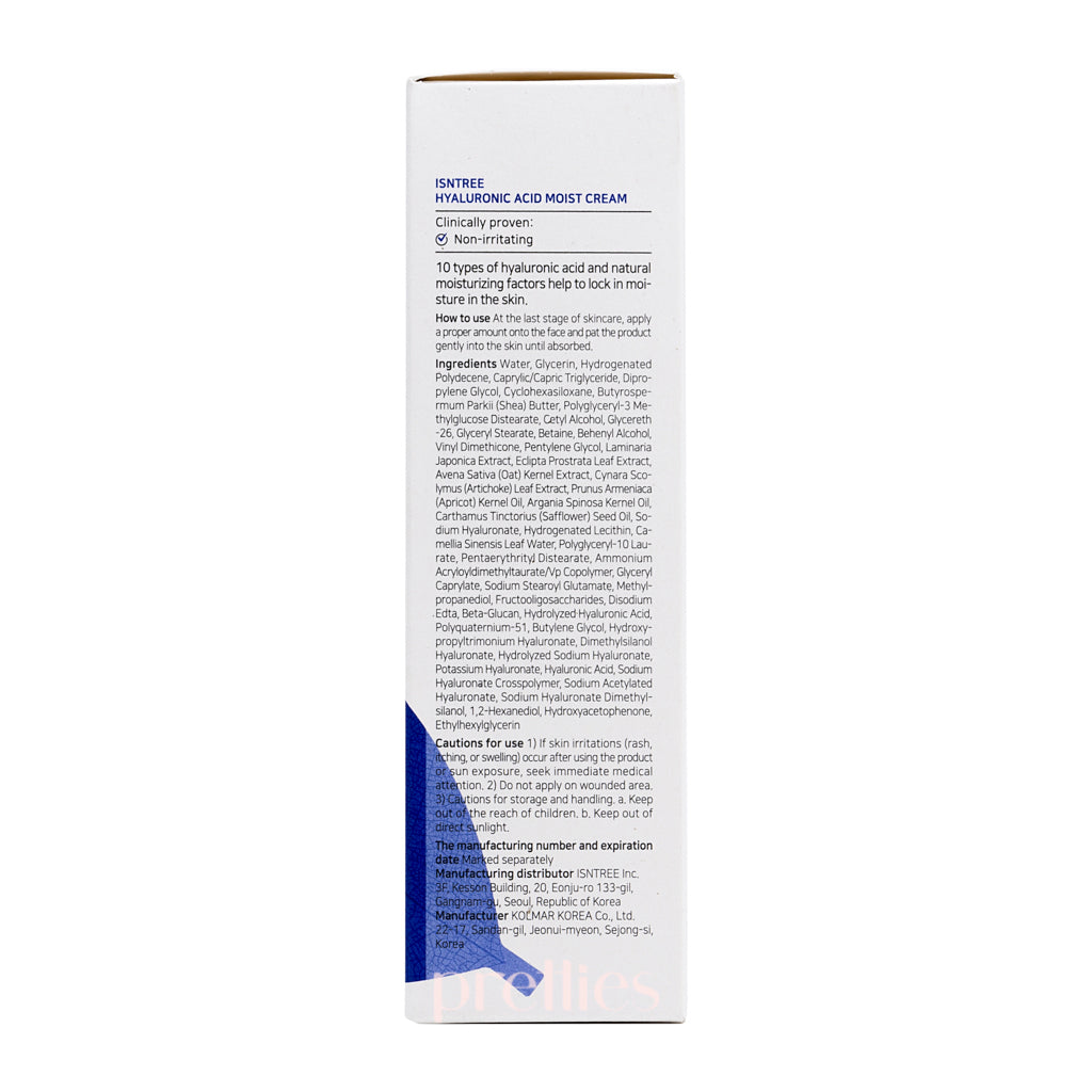 Isntree Hyaluronic Acid Moisturizing Cream 100ml - Deep Hydration for Dry Skin, Day & Night Face Moisturizer for All Skin Types