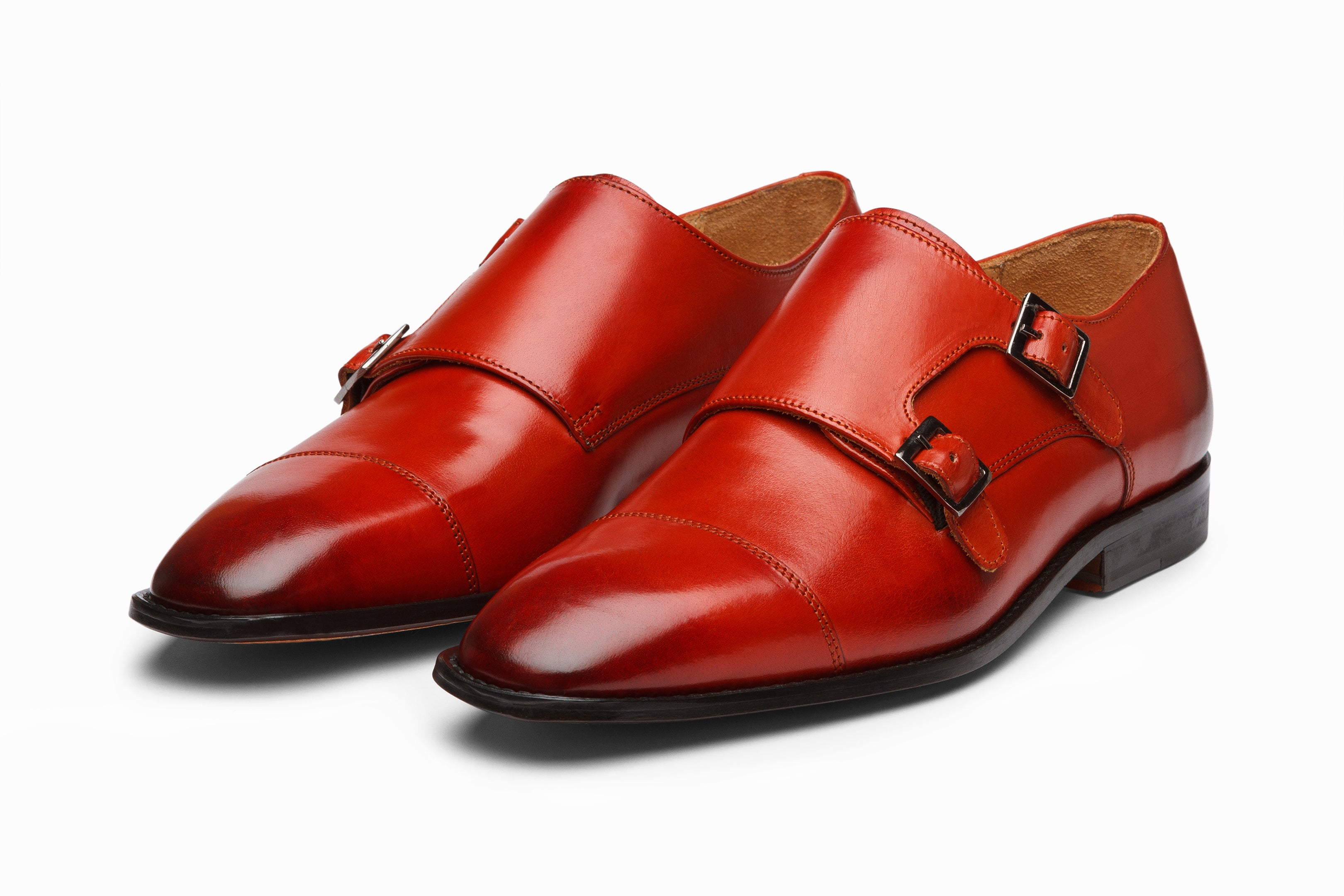 Premium Double Monkstrap Dress Shoes for Men - Genuine Leather Business Formal & Casual Wear - Perfect for Office, Weddings & Special Occasions