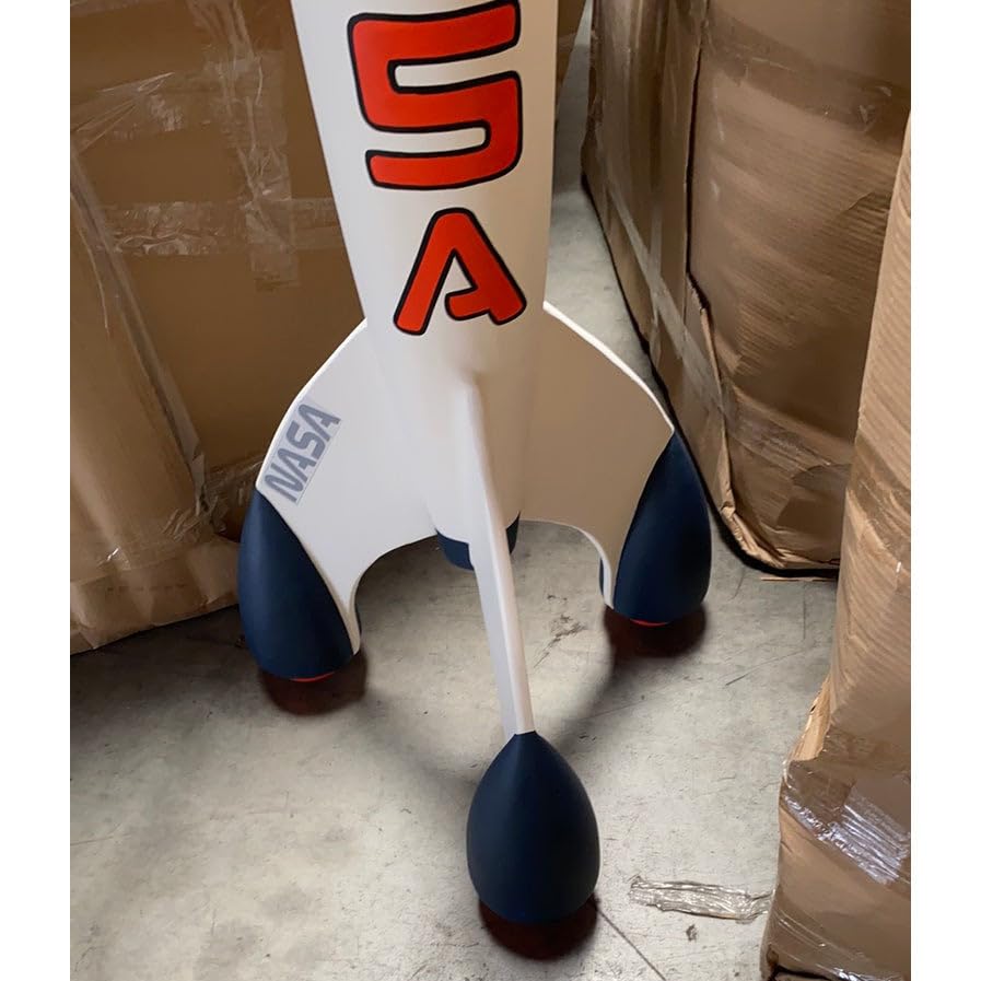 LM Treasures Small Space Rocket Statue - Miniature NASA Rocket Model for Home Office Decor, Science Enthusiast Gift, Astronomy Lover Collectible - Perfect for Bookshelf, Desk Display & Space-Themed Room Decor