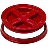 12-Pack 5 Gallon Red Gamma Seal Lids - Airtight Food Storage Container Lids for Bulk Dry Goods, Grains & Pet Food | Perfect for Home Pantry Organization & Emergency Food Prep