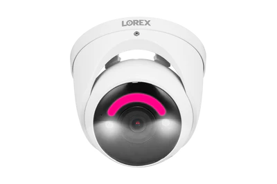 Lorex Fusion Series 4K 16-Channel Wired/WiFi NVR Security System with 4TB HDD - Includes 8 H16 IP Dome Cameras, 2K Battery Doorbell & 2K Outdoor Floodlight Camera for Home & Business Surveillance