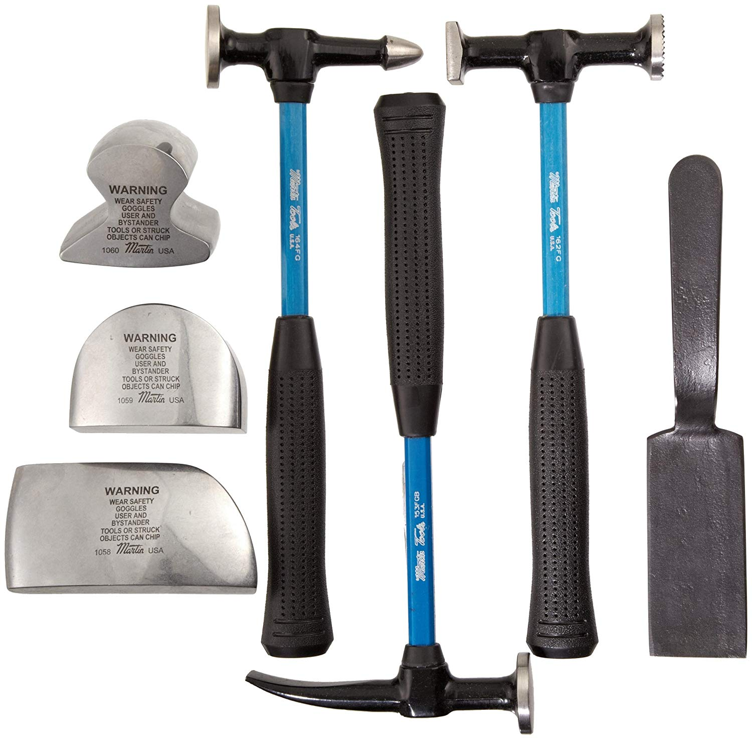 Martin Sprocket & Gear 647KFG 7-Piece Fiberglass Auto Body & Fender Repair Kit - Professional Car Dent Fixing Tool for DIY Auto Body Restoration (Perfect for Trucks, SUVs & Classic Cars)