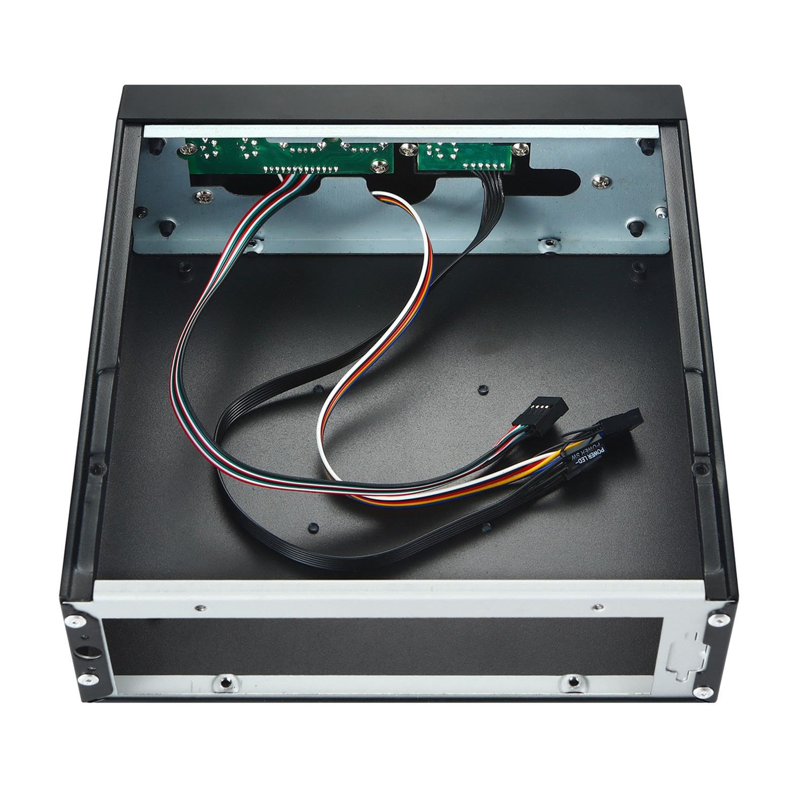 Ronyme ITX Computer Case - Compact Mini PC Chassis for Workplace | USB 2.0 | Supports Mini-ITX Motherboard | Space-Saving Desktop Case for Office, Home & Gaming Setup