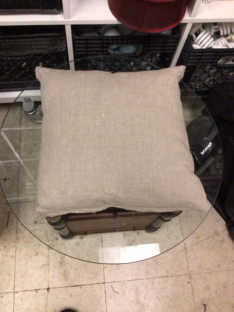Bo Concepts Natural Washed Grey Linen Pillow - Soft & Breathable Decorative Cushion for Sofa, Bed, or Chair - Perfect for Living Room, Bedroom & Home Decor