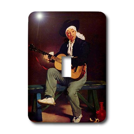 3D Spanish Singer with Guitar Light Switch Cover - Manet Painting Artwork for Home Decor, Bedroom, Living Room, Office
