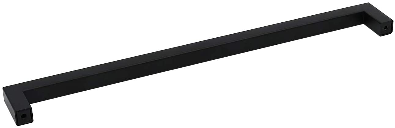 Homdiy 10-Pack Black Square Cabinet Pulls - 11-1/3 Inch Hole Center, Stainless Steel Modern Kitchen & Bathroom Drawer Handles for Cabinets, Dressers, and Furniture (Perfect for Home Renovation & DIY Projects)