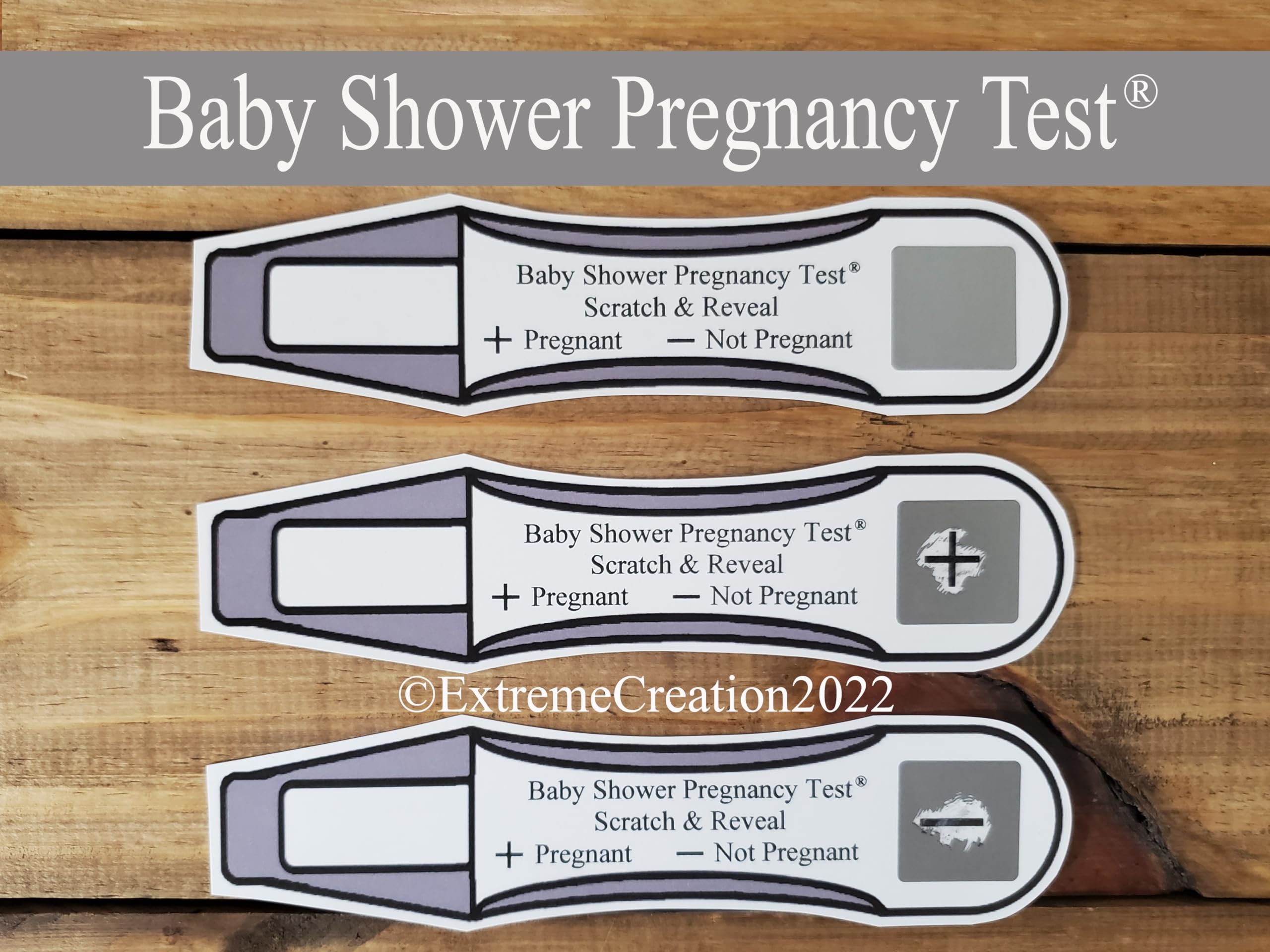 Pregnancy Test for Baby Shower Games - 20 Pack of Fun Gender Reveal Tests - Perfect for Baby Shower Parties, Gender Reveal Events & Pregnancy Announcements