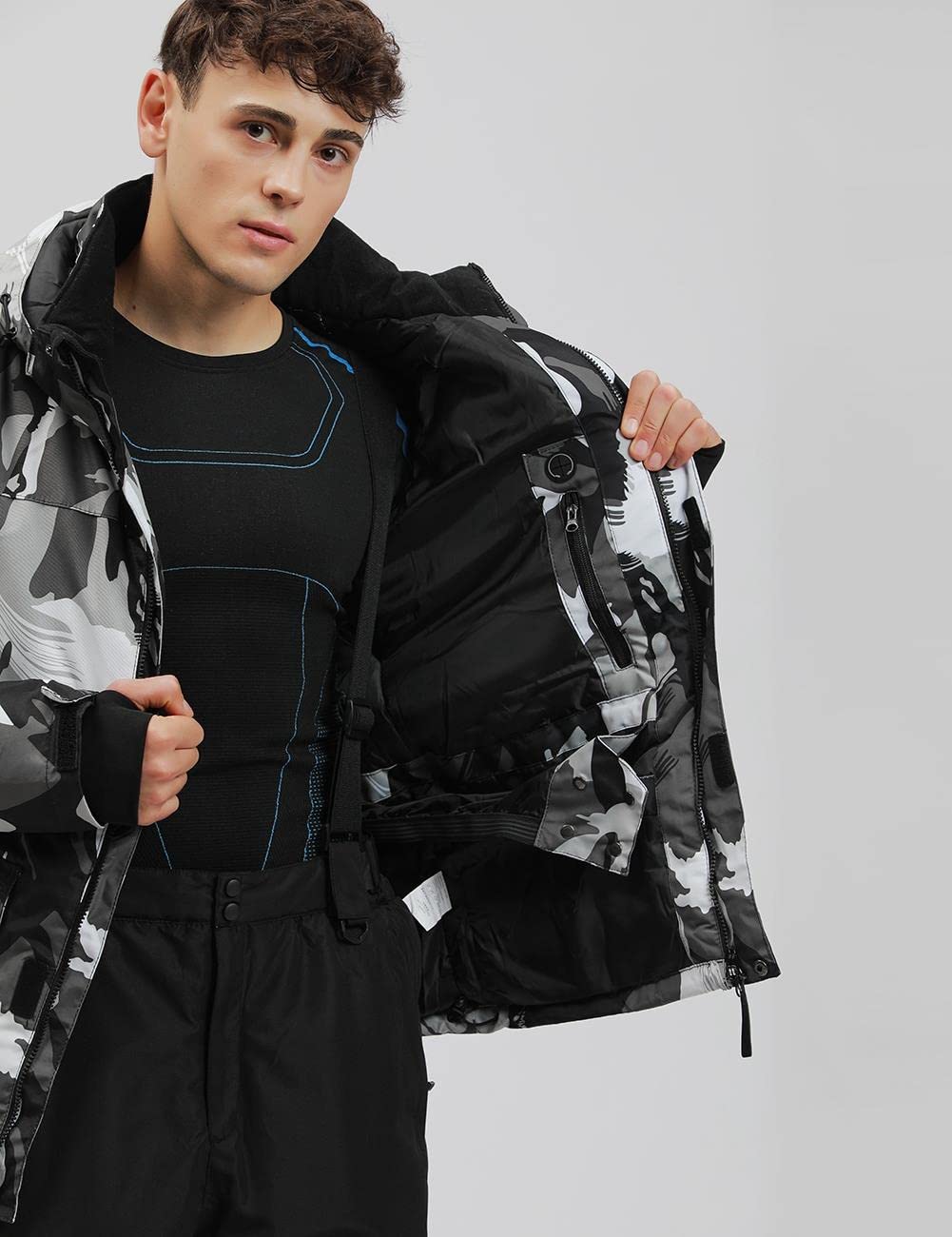 YEEFINE Men's Waterproof Ski Suit Winter Snowboard Jacket & Pants Set for Skiing, Snowboarding & Outdoor Activities