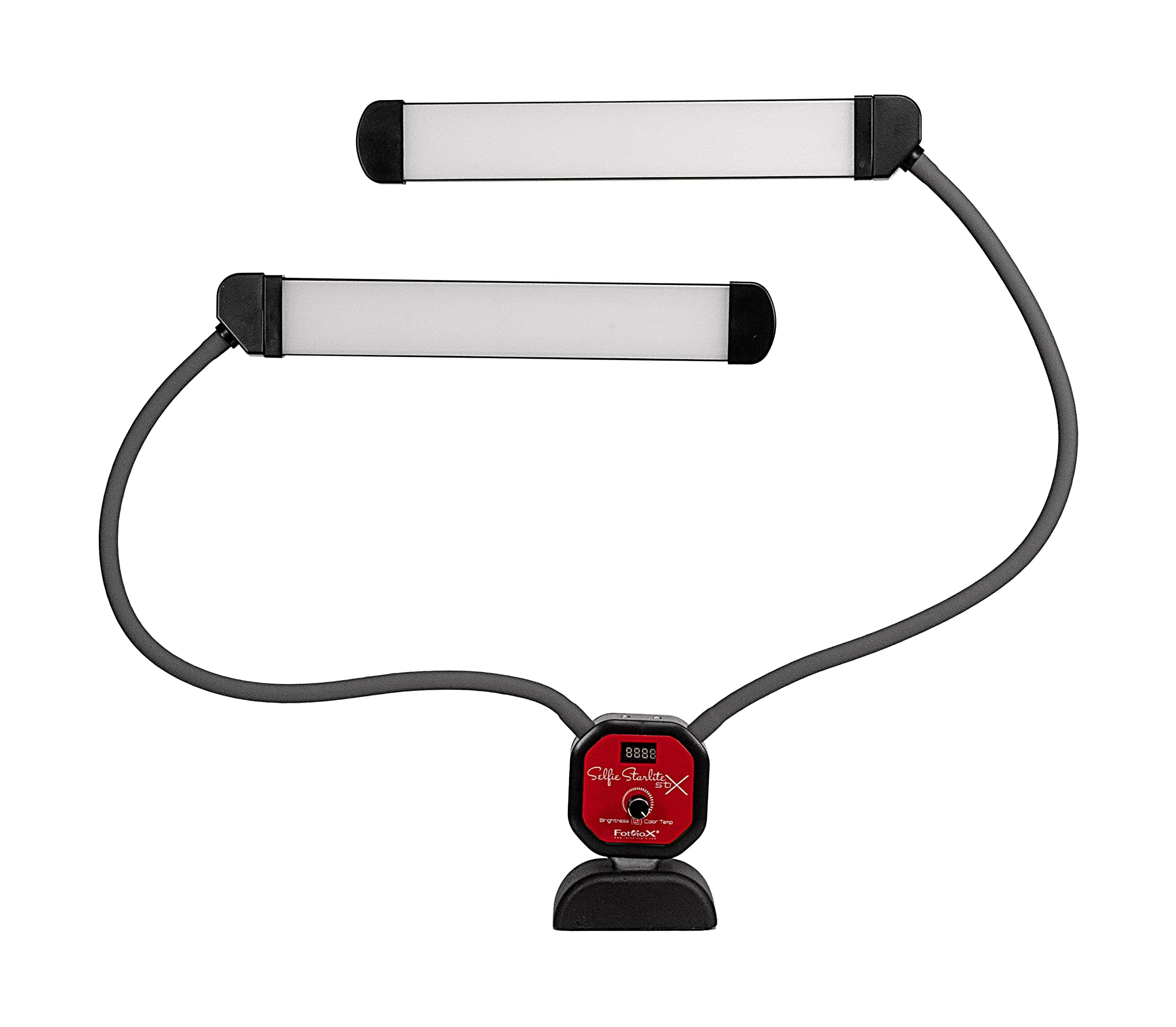 Fotodiox Selfie Starlite Stix TT Tabletop 125 Vlog Light Kit - Bi-Color Dimmable LED Wand Lights with 125cm Adjustable Arms for Video Conferencing, Gaming, Makeup, YouTube Live Streaming - Perfect for Content Creators, Home Office & Studio Lighting