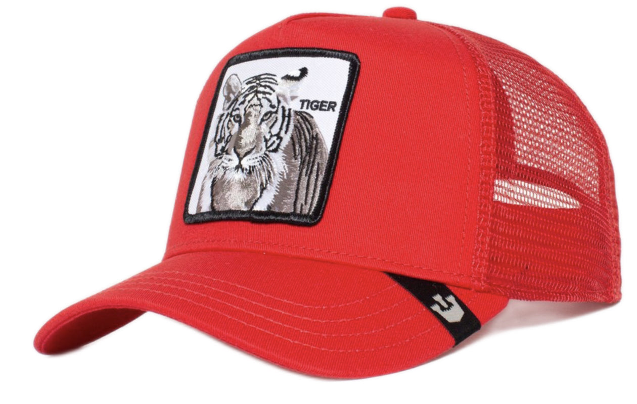 Goorin 'Tiger' Red Trucker Style Baseball Cap for Men & Women - Perfect for Outdoor Activities, Sports, and Casual Wear