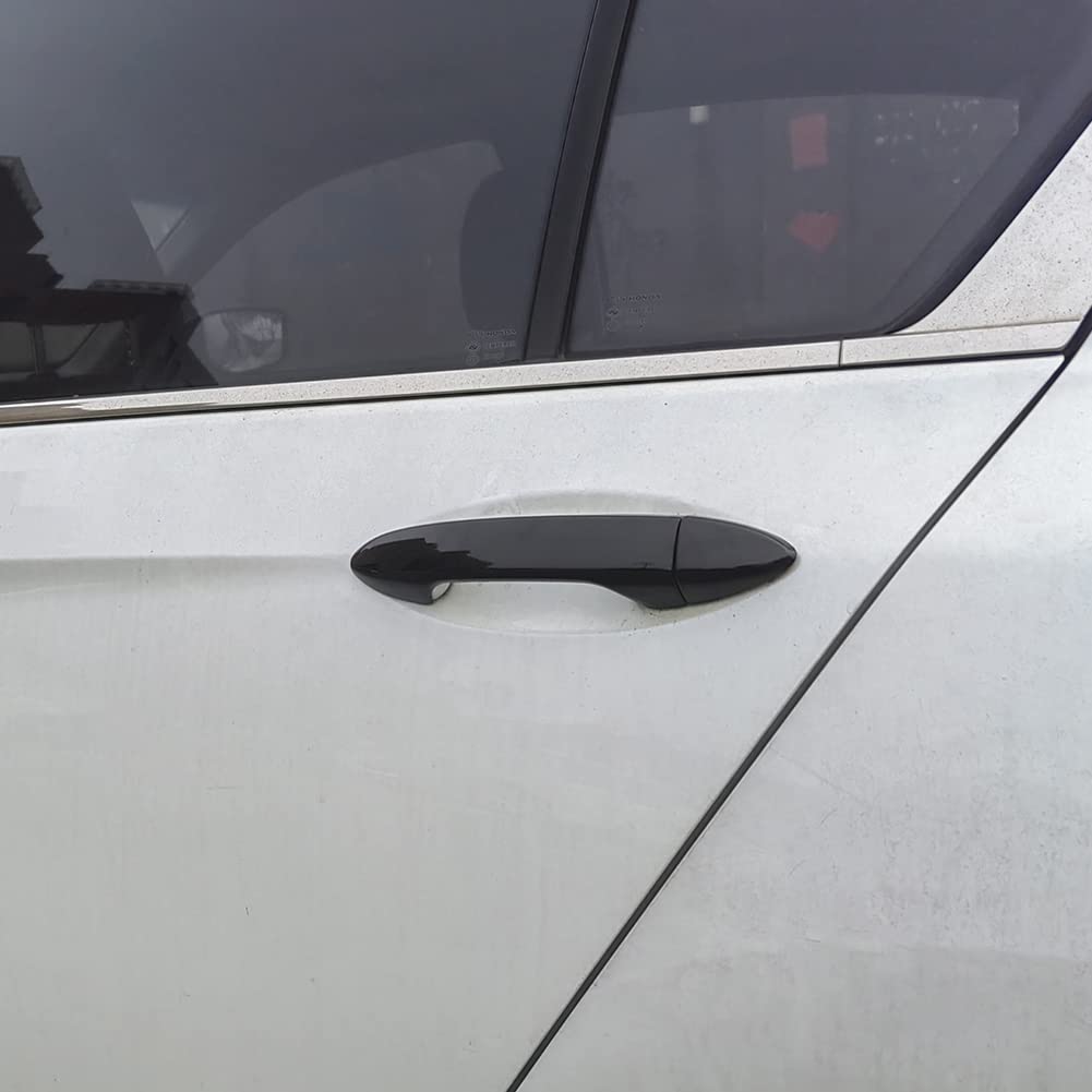 Premium Glossy Black Exterior Door Handle Cover Trim for Honda Accord Sedan 2013-2017 Models (Without Smart Keyhole) - Upgrade Your Car's Style & Protection for Daily Commute & Road Trips