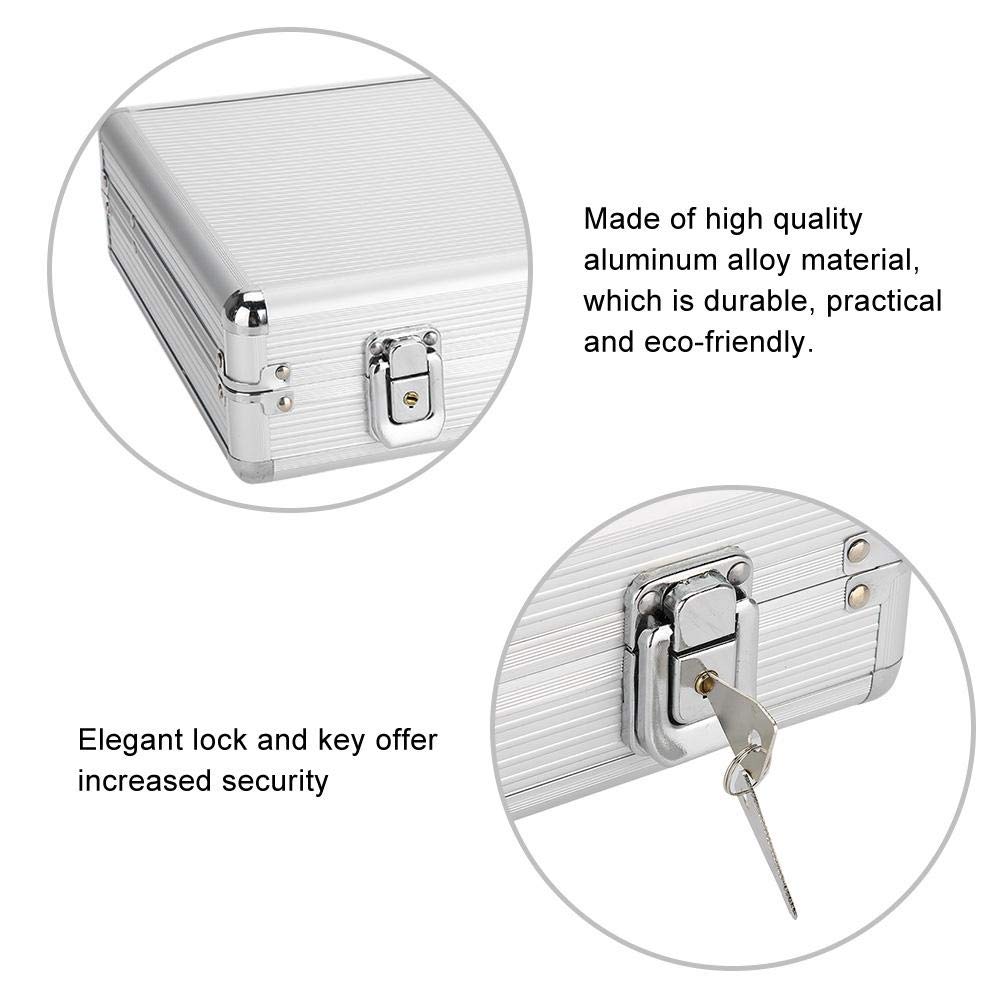 24-Grid Aluminum Alloy Watch Storage Case with Lock - Jewelry & Watch Organizer for Travel & Display