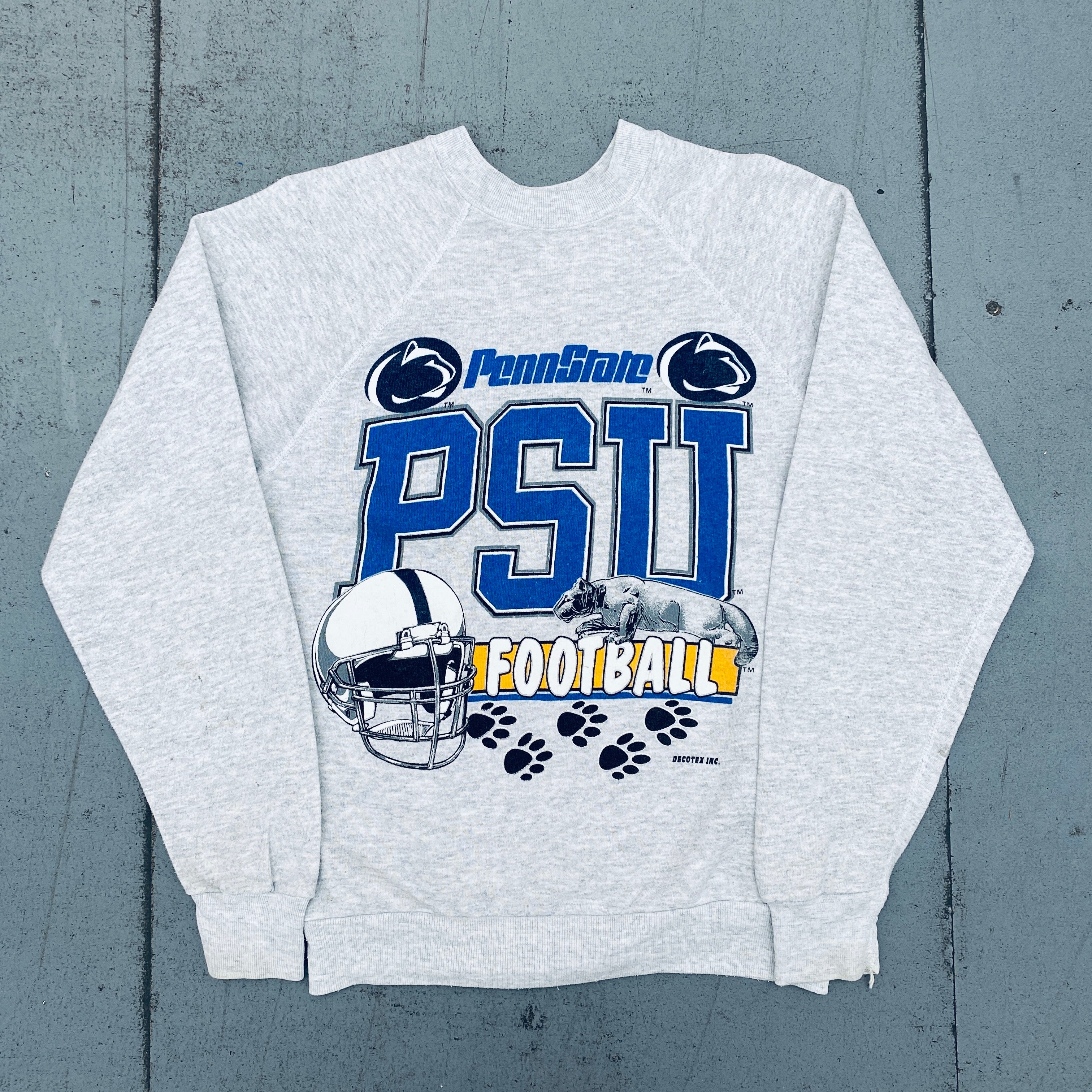 Penn State Nittany Lions 1990s Vintage Graphic Spellout Sweatshirt - Retro College Football Fan Apparel for Men & Women - Perfect for Game Day, Tailgating, and Casual Wear