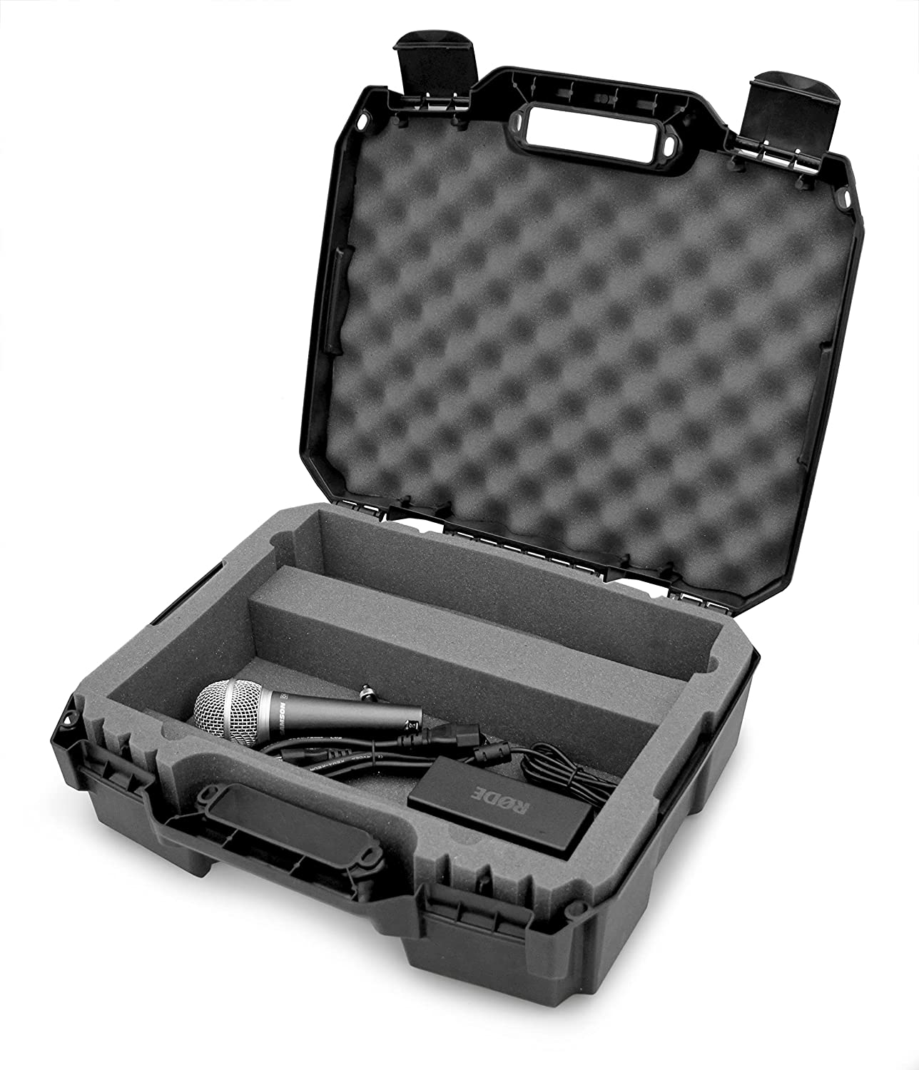 CASEMATIX Heavy Duty Podcast Equipment Carrying Case for RodeCaster Pro, Microphones & Audio Mixers - Perfect for Studio Recording, Live Streaming & Travel Protection