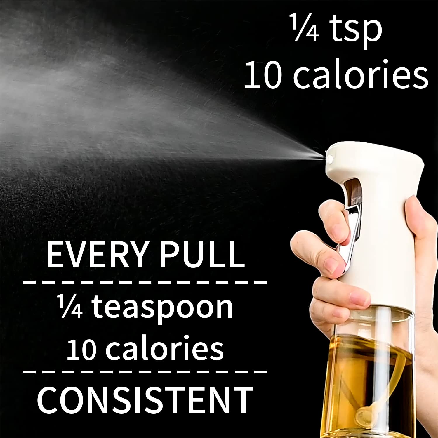 240ml Glass Oil Sprayer for Air Fryer & Cooking - Salad, Baking, BBQ