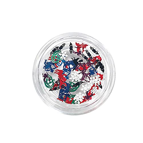 Kaaka Nails Art - 1 Box Colorful Halloween Nail Stickers for DIY Manicure | Easy to Apply Nail Art Decals & Supplies | Perfect for Halloween Parties, Costume Events & Nail Salon Decor