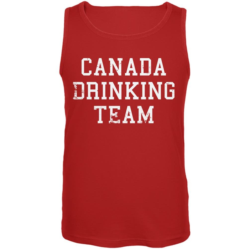 Canada Drinking Team Men's Tank Top - Red, X-Large | Comfortable & Stylish for Parties, Sports & Summer Outfits