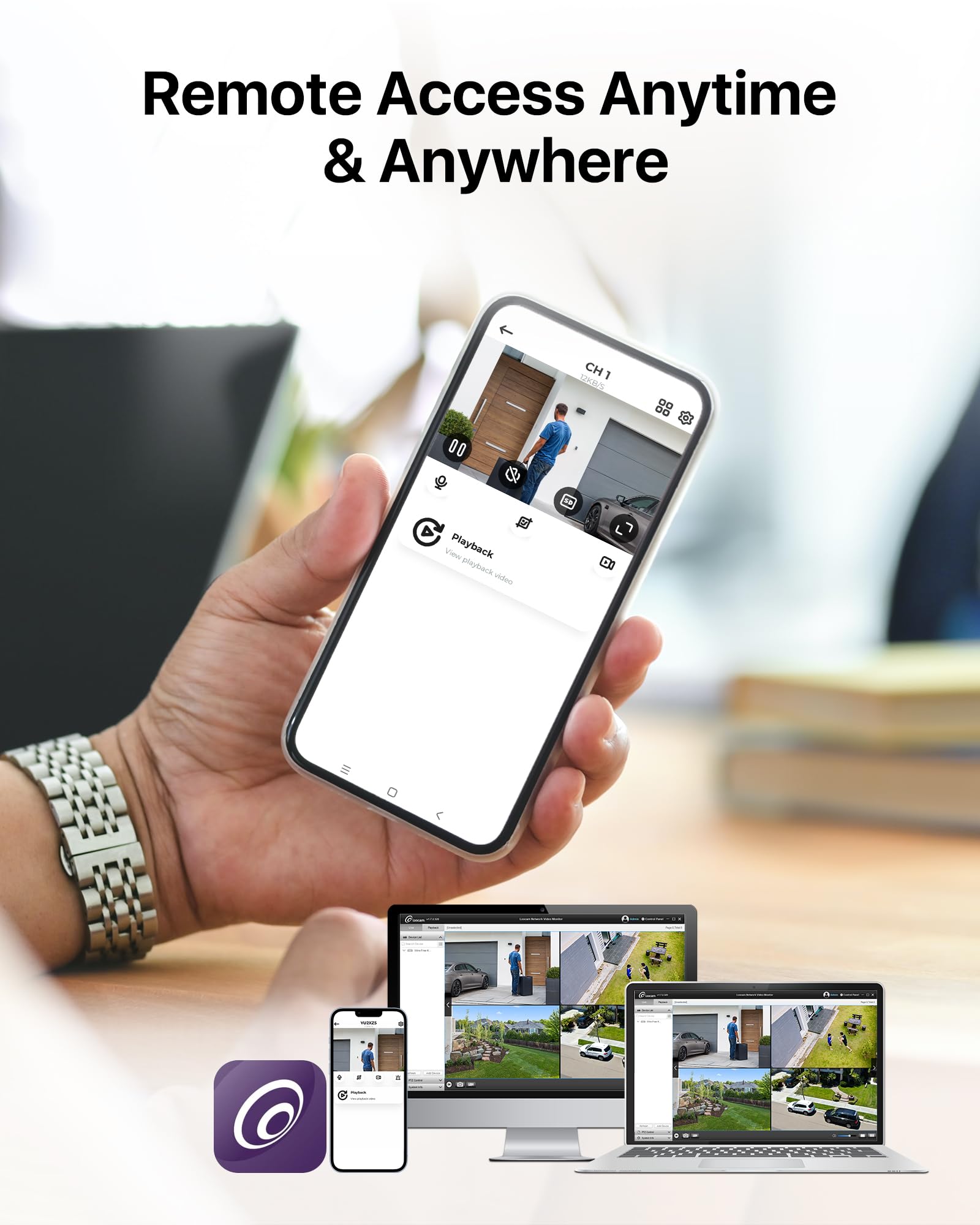 1080p H.265+ Security Camera System with 1TB HDD | AI Human & Vehicle Detection | Wired Indoor/Outdoor Surveillance | IP66 Weatherproof | Remote Viewing via Mobile App | Perfect for Home, Business & Property Security Monitoring