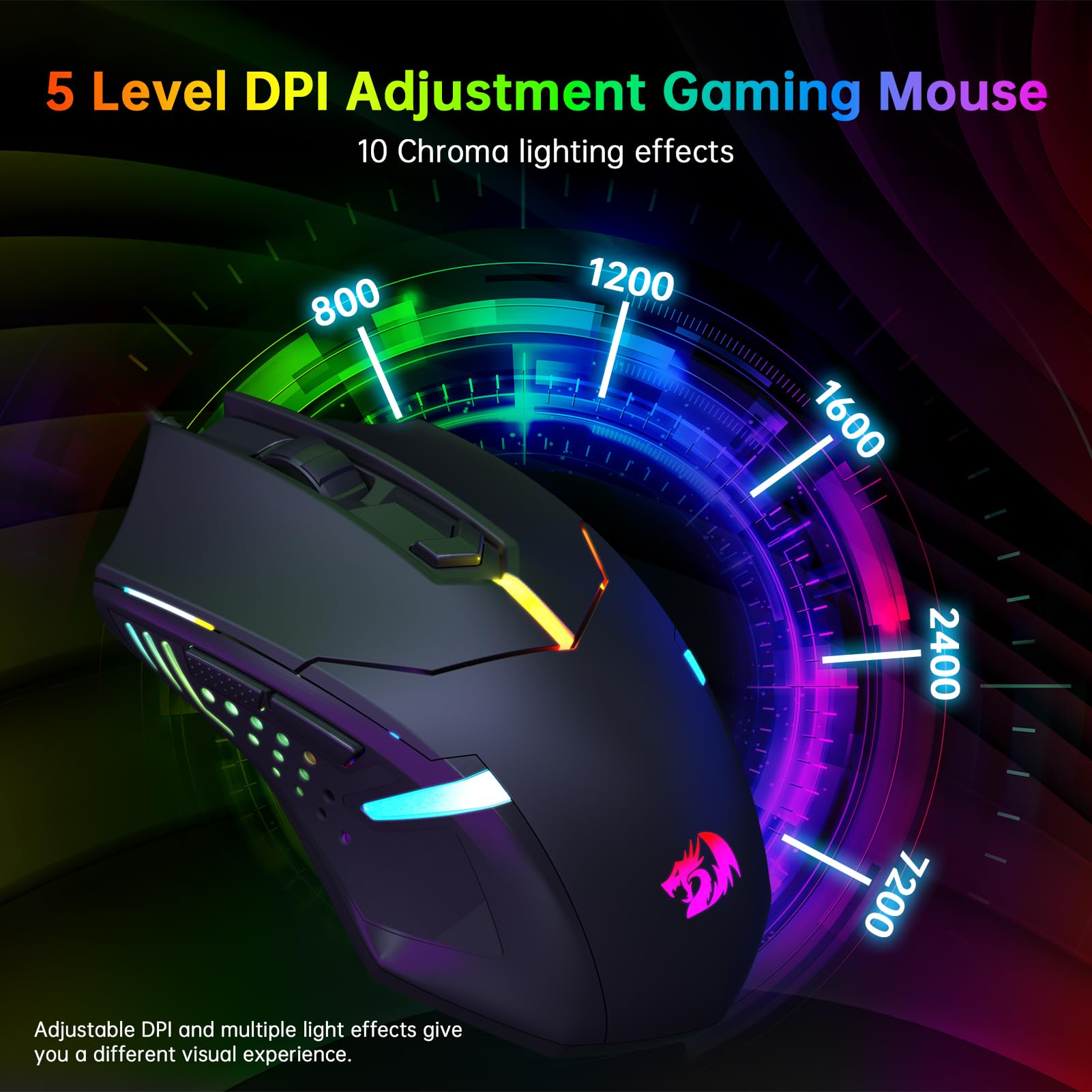 Redragon S101-3 RGB Backlit Wired Gaming Keyboard and Mouse Combo with Programmable Keys (800-7200DPI) - Complete PC Gaming Bundle Includes Headset & Mouse Pad for Windows - Perfect for Esports, Streaming & Competitive Gaming (Black)