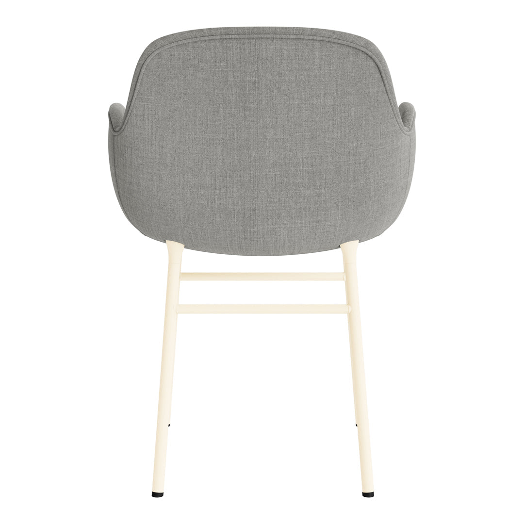 Modern Form Armchair with Sturdy Metal Legs & Soft Upholstery - Perfect for Living Room, Office, or Reading Nook