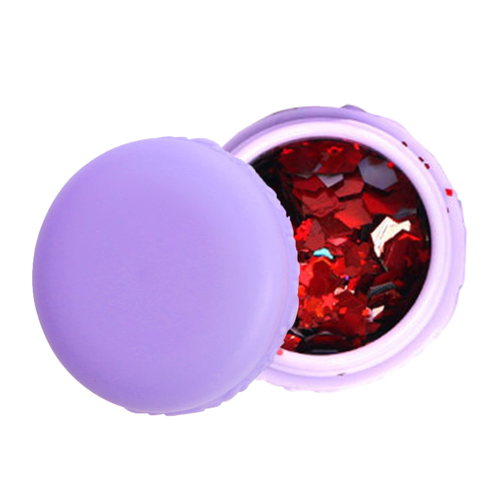 Johtae Rainbow Macaron Glitter Eyeshadow & Body Paint - Multipurpose Face Paint with Sequins for Halloween, Cosplay & Festivals (One Size)
