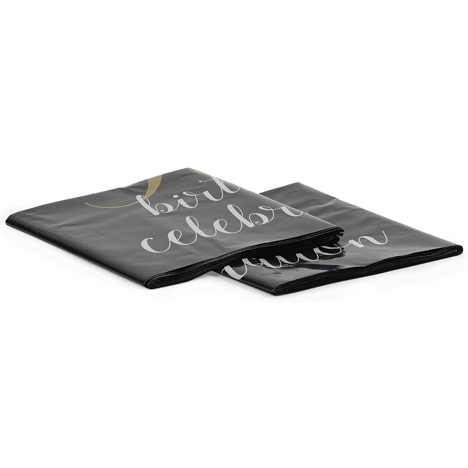 Sparkle and Bash 90th Birthday Party Supplies Kit - 24-Person Black & Gold Decor Set with Plates, Napkins, Cups, Tablecloths & Banner | Perfect for Milestone Celebrations, Retirement Parties & Golden Anniversary Decorations