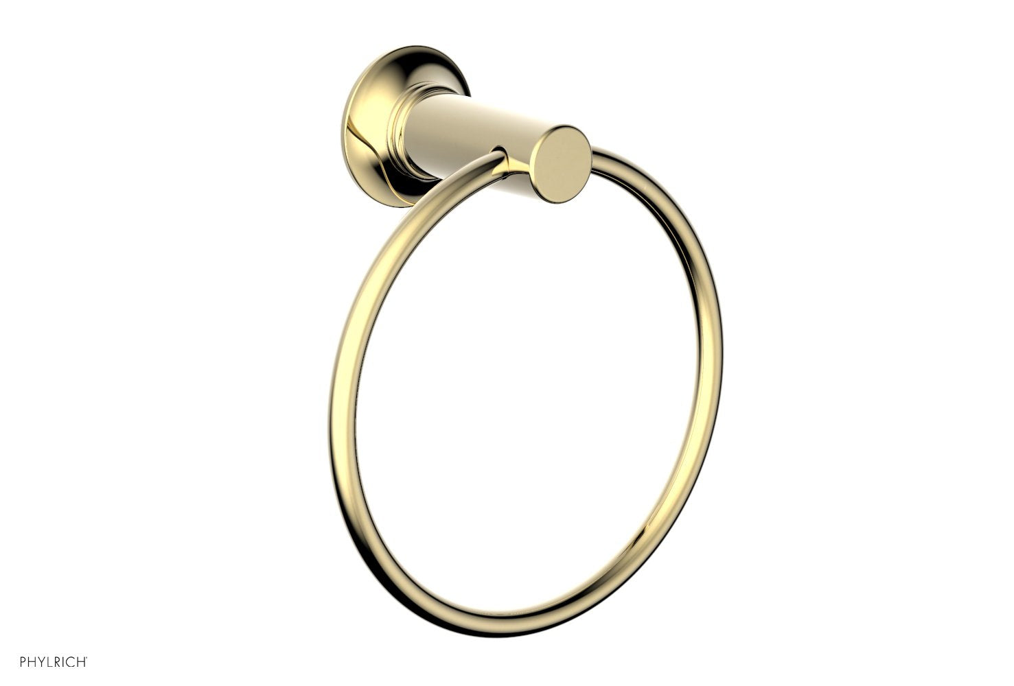 HEX MODERN 501 75 Brushed Nickel Towel Ring - Bathroom Towel Holder for Modern & Contemporary Home Decor