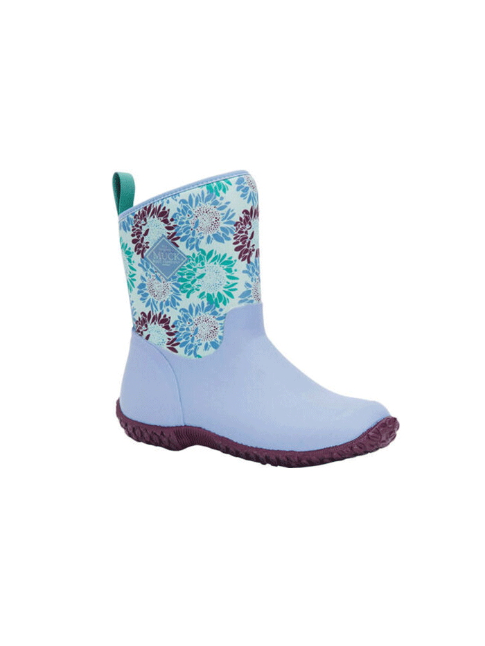 Muck WM2 2FLR Women's Muckster II Mid Boot - Waterproof Rubber Rain Boots for Women in Blue Iris - Perfect for Gardening, Farming & Outdoor Activities