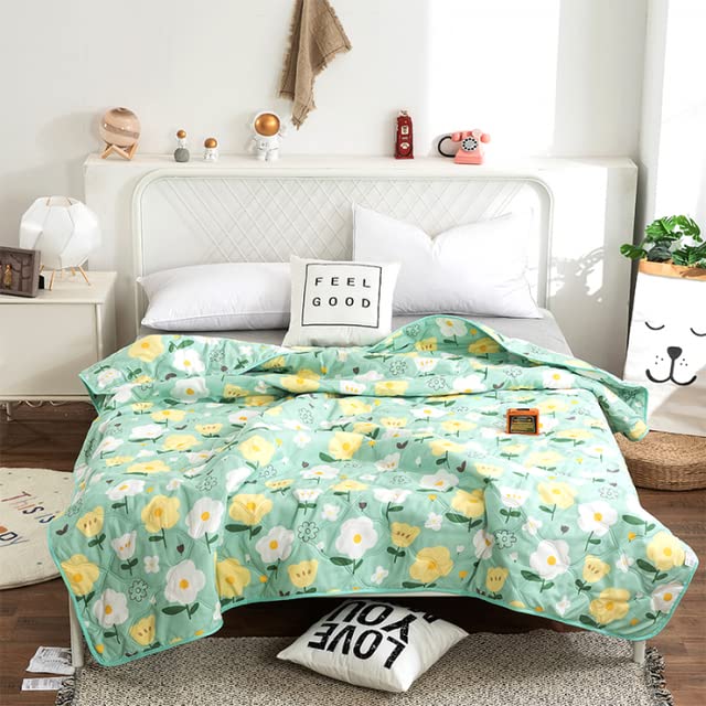 YHWW Summer Quilt Set - Lightweight 150x200cm Cooling Blanket for Kids & Adults - Breathable Bedding Comforter for Hot Weather - Perfect for Home, Dorm, or Travel Use