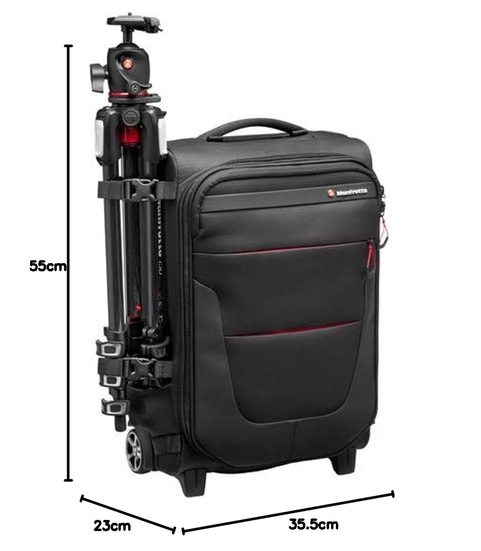Manfrotto Switch-55 Pro Convertible Rolling Camera Backpack - 2-in-1 DSLR Camera Roller Bag & Professional Backpack for Camcorders, DSLR & Mirrorless Cameras - Holds 2 Camera Bodies & Lenses + 17