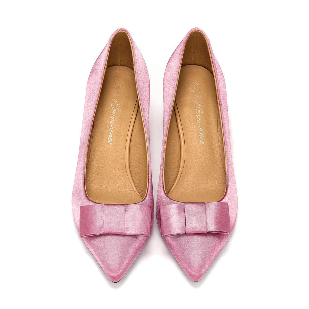 Elegant Jacqueline Satin Pink Dress - Perfect for Weddings, Parties & Special Occasions