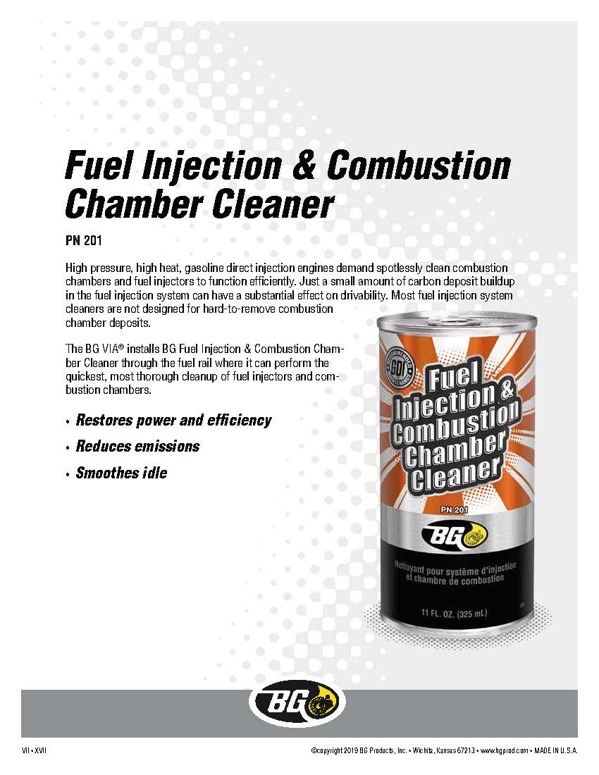 Smilyeez BG Fuel Injection & Combustion Chamber Cleaner PN 201 with 2 Pocket Screwdrivers - Professional Engine Maintenance for Cars, Trucks & SUVs