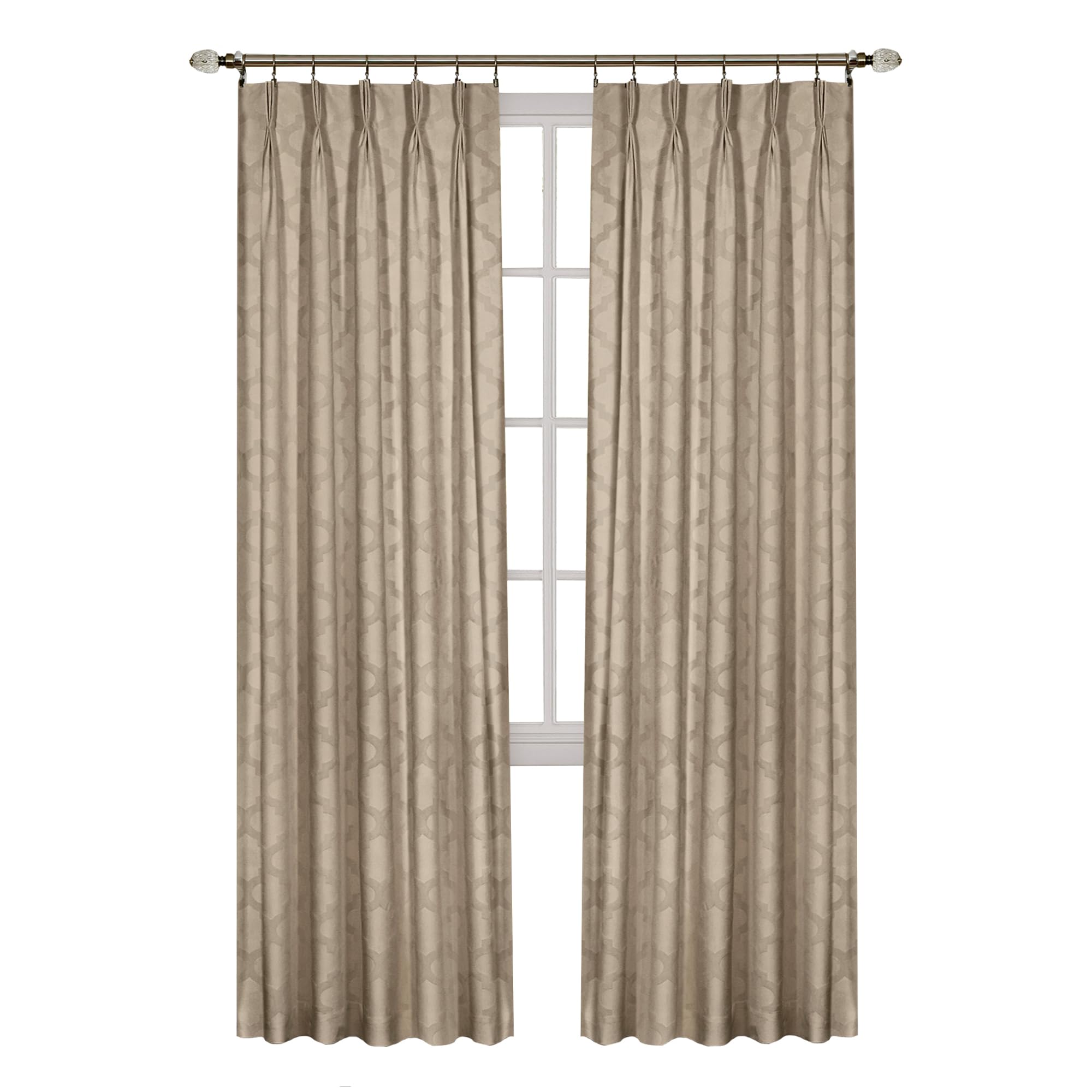 Windsor Blackout Curtains 34x84 Inch - Room Darkening Pinch Pleat Drapes for Bedroom & Living Room | Soft Polyester Window Panels in Camel | Light Blocking Thermal Insulated Curtains by Achim Home Decor | Perfect for Home Theater, Nursery & Shift Workers