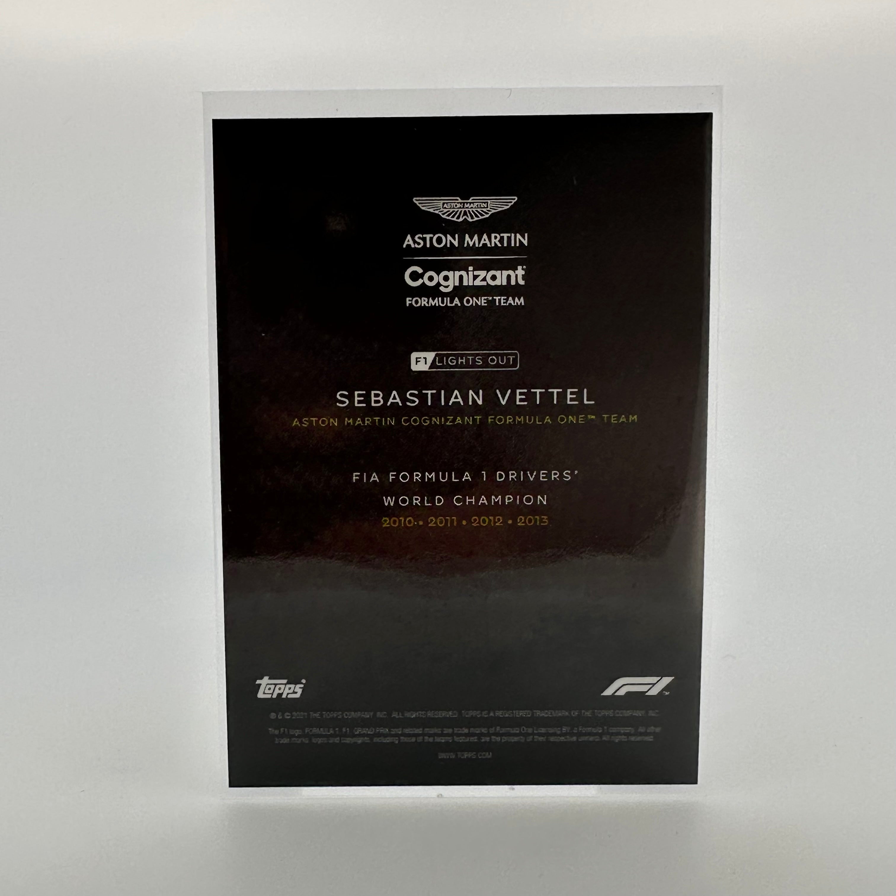 25 Sebastian Vettel F1 World Champion Purple Parallel Racing Card - Perfect for F1 Memorabilia Collectors and Motorsport Fans