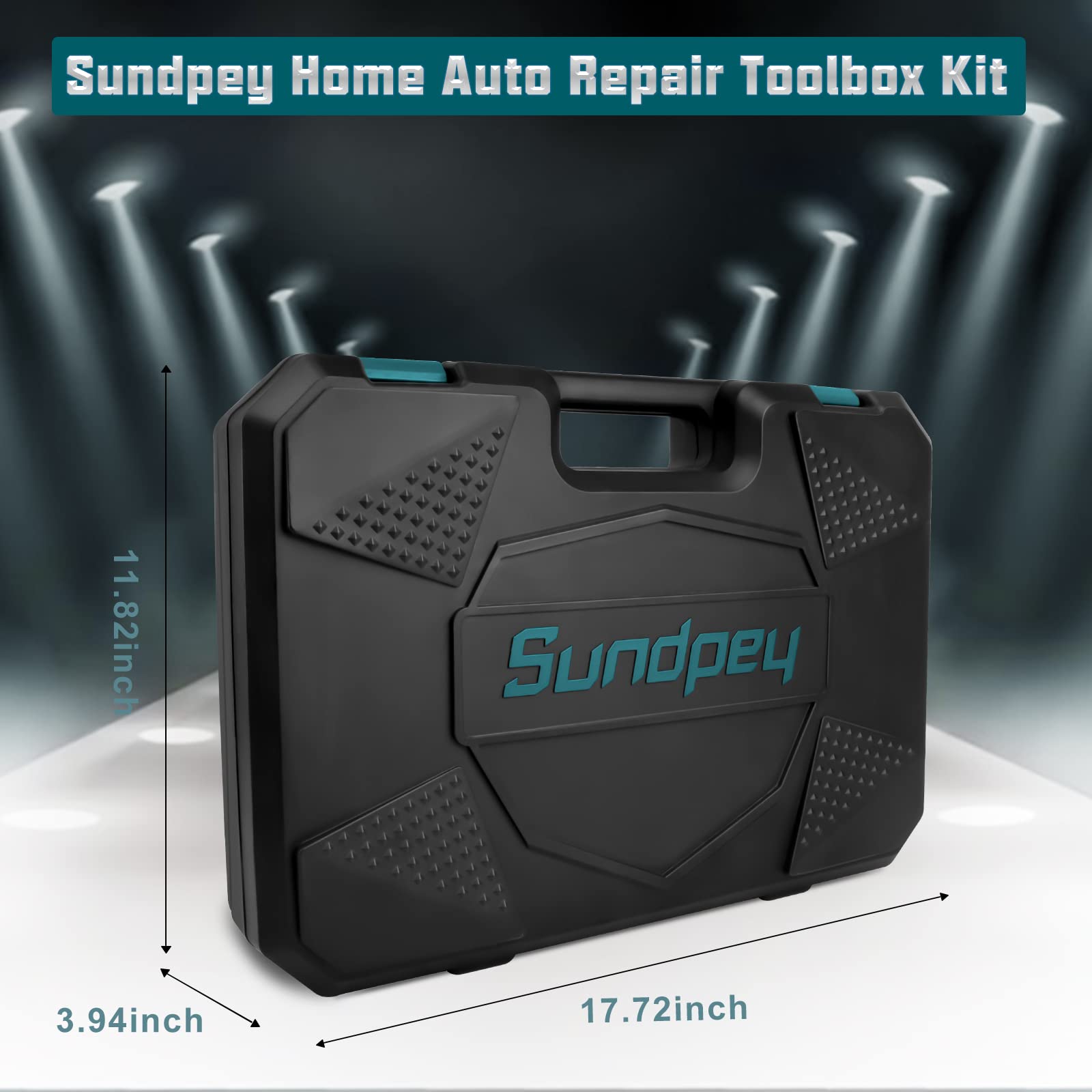 Sundpey 257-Piece Home Tool Kit - Complete General Household Hand Tool Set with Ratchet, Screwdriver & Socket Sets - Portable Repair Tools for Men & Women - Includes Durable Tool Box Storage Case - Perfect for DIY Projects, Home Repairs & Automotive Maintenance