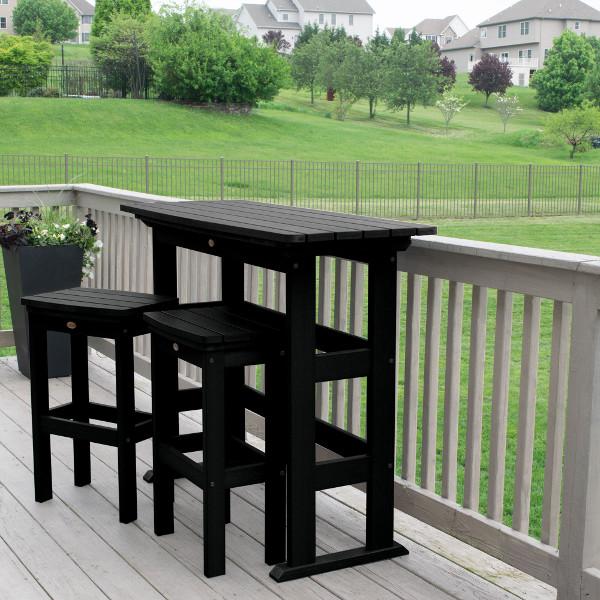 Lehigh 3-Piece Bar Height Balcony Patio Set - Outdoor Bistro Furniture for Small Spaces, Balconies & Decks