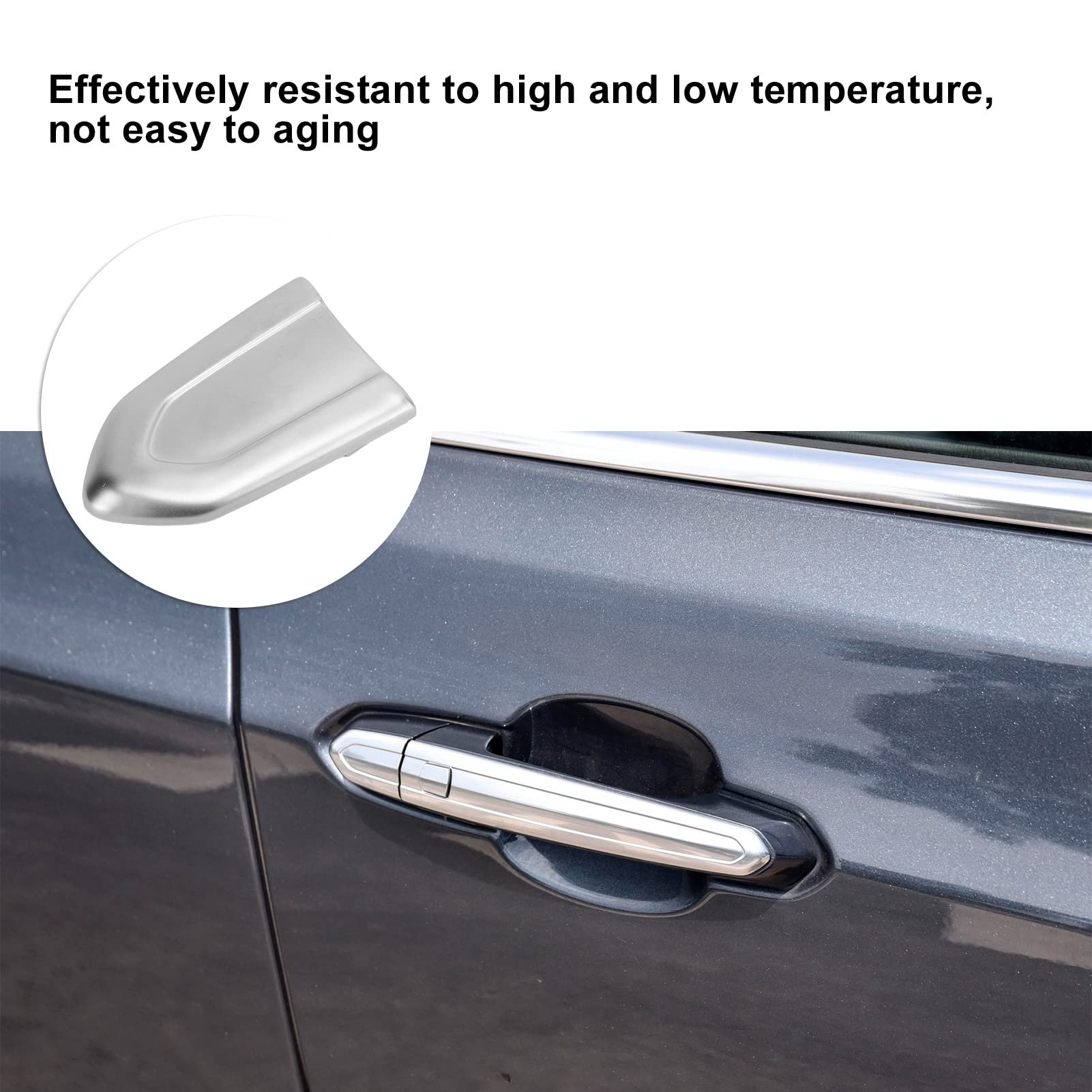 ABS Car Door Handle Lock Cover - Replacement for Cadillac ATS XTS CTS CT6 - Auto Exterior Door Lock Bezel & Handle Trim - Protect & Enhance Vehicle Security (Ideal for Parking Lots & High-Crime Areas)