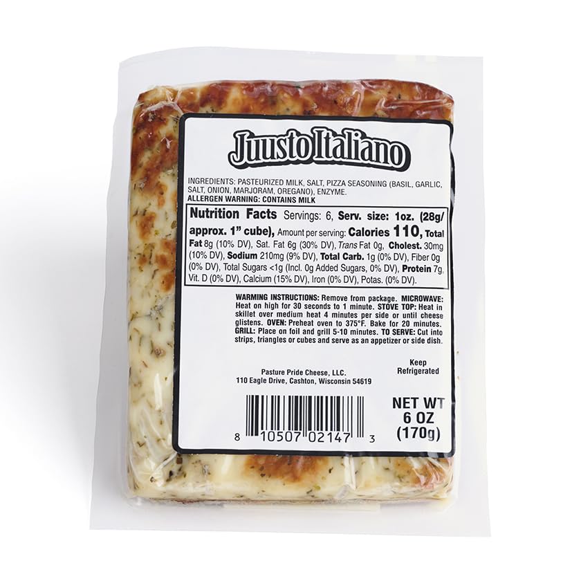 Authentic Italian Baked Bread Cheese with Spices - 3 Pack | Perfect for Snacking, Charcuterie Boards & Wine Pairing
