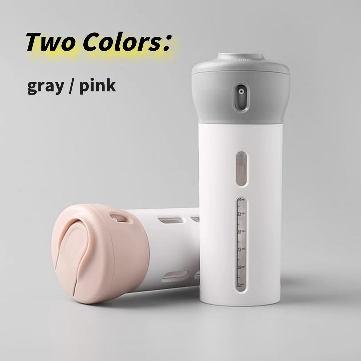 4-in-1 Travel Dispenser Set - Leak-Proof Refillable Shampoo, Lotion & Gel Bottles with Pump for Toiletries, Body Wash & Liquid Creams | Portable Storage Bottles for Hair Care & Beauty Essentials (Pink) - Perfect for Air Travel, Gym, Camping & Vacation Toiletry Kits