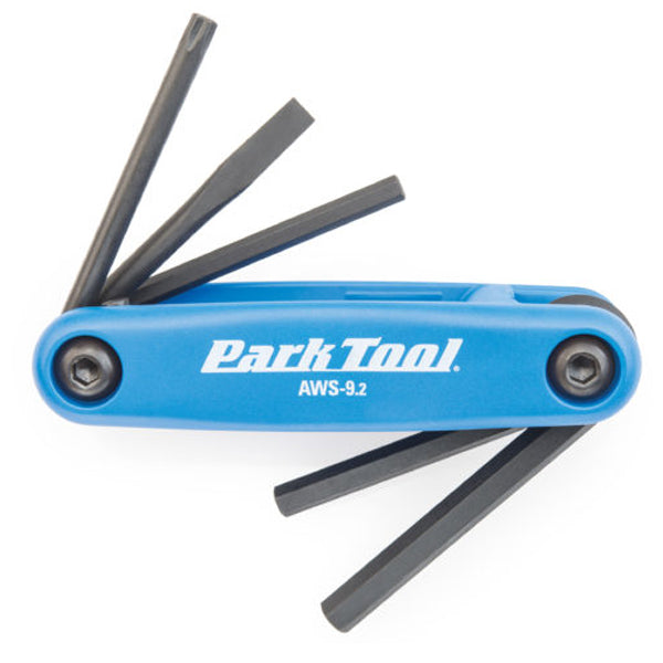 Premium AWS 9.2 Fold Up Hex Wrench Set - 9-Piece Metric & SAE Allen Key Kit for Bike, Furniture & DIY Projects | Compact Portable Tool for Mechanics & Home Repair