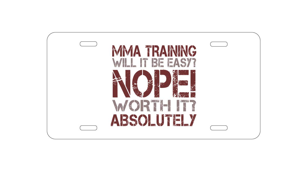 Custom Aluminum Vanity License Plate for Cars - Personalized Front Plate for MMA Training & Fitness Enthusiasts | Durable & Stylish Car Accessory for Gym, Workout & Sports Motivation