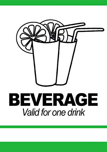 MyZone Printing Fast & Affordable Drink Tickets - 5000 Green Beverage Tickets for Bars, Parties & Events