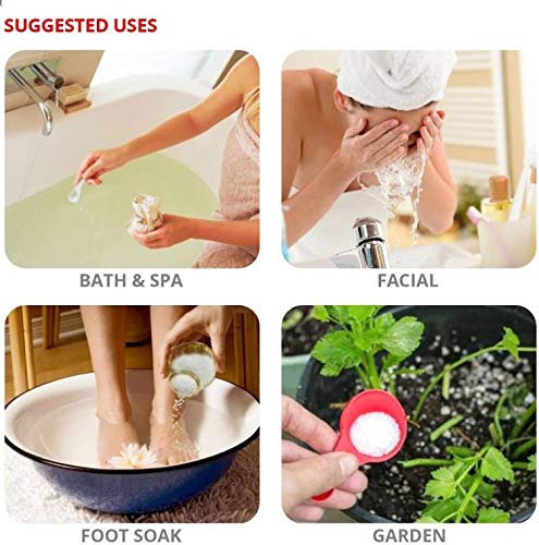 Premium Epsom Salt (Magnesium Sulfate) for Muscle Relaxation & Pain Relief - 2 Pack (1kg Each) - Perfect for Bath Soaks, Foot Soaks & Post-Workout Recovery