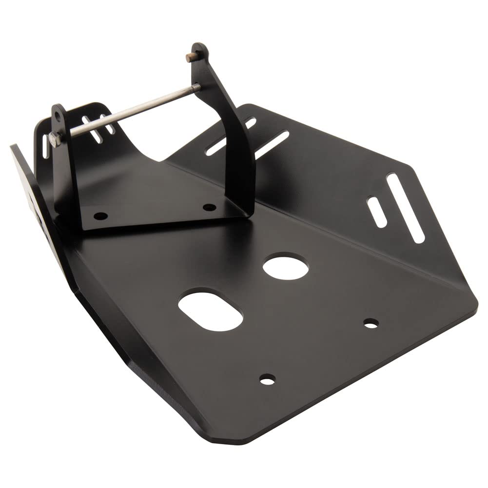 Tusk Aluminum Skid Plate Black - Compatible with Honda CRF110F 2019-2025 | Heavy-Duty Underbody Protection for Off-Road & Trail Riding