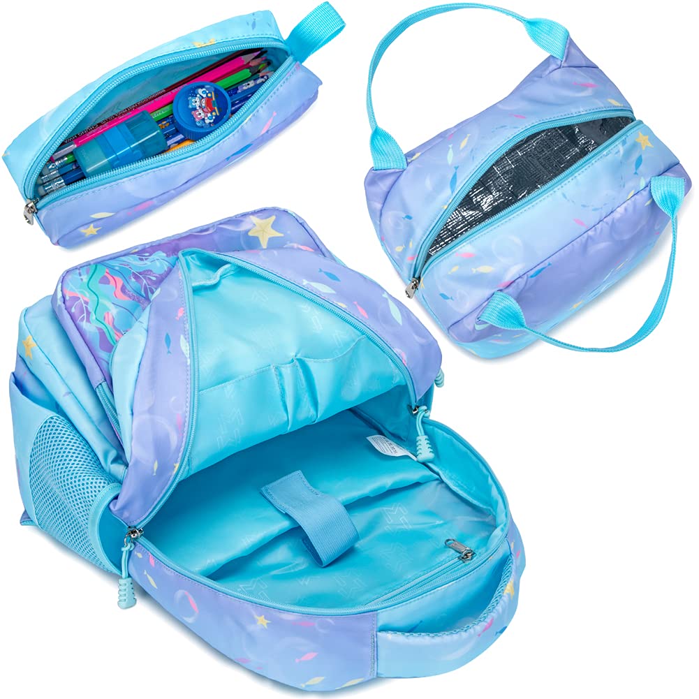 Meisohua Unicorn Girls School Backpack Set - Lightweight Kids Bookbag for Elementary & Middle School - Cute Daypack for School, Travel & Everyday Use