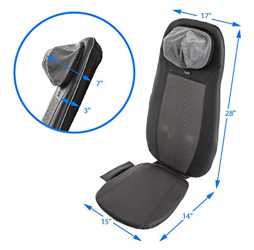 Osaki OS-9500 Shiatsu Massage Chair with Heat - Full Body Kneading, Rolling & Vibration Massage for Back, Neck & Shoulder Pain Relief - Perfect for Office Chair, Home & Car Use