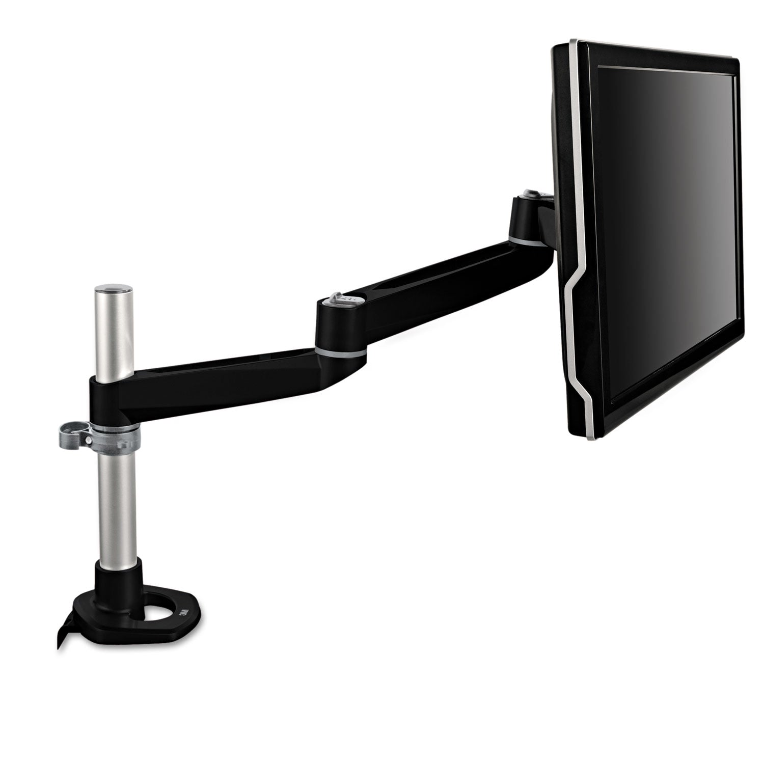 3M™ Dual Swivel Monitor Arm - 360° Rotation, 15°-90° Tilt & 180° Pan Adjustable Black/Gray Stand - Holds Up to 30 lbs - Perfect for Home Office, Gaming & Workspace Ergonomics
